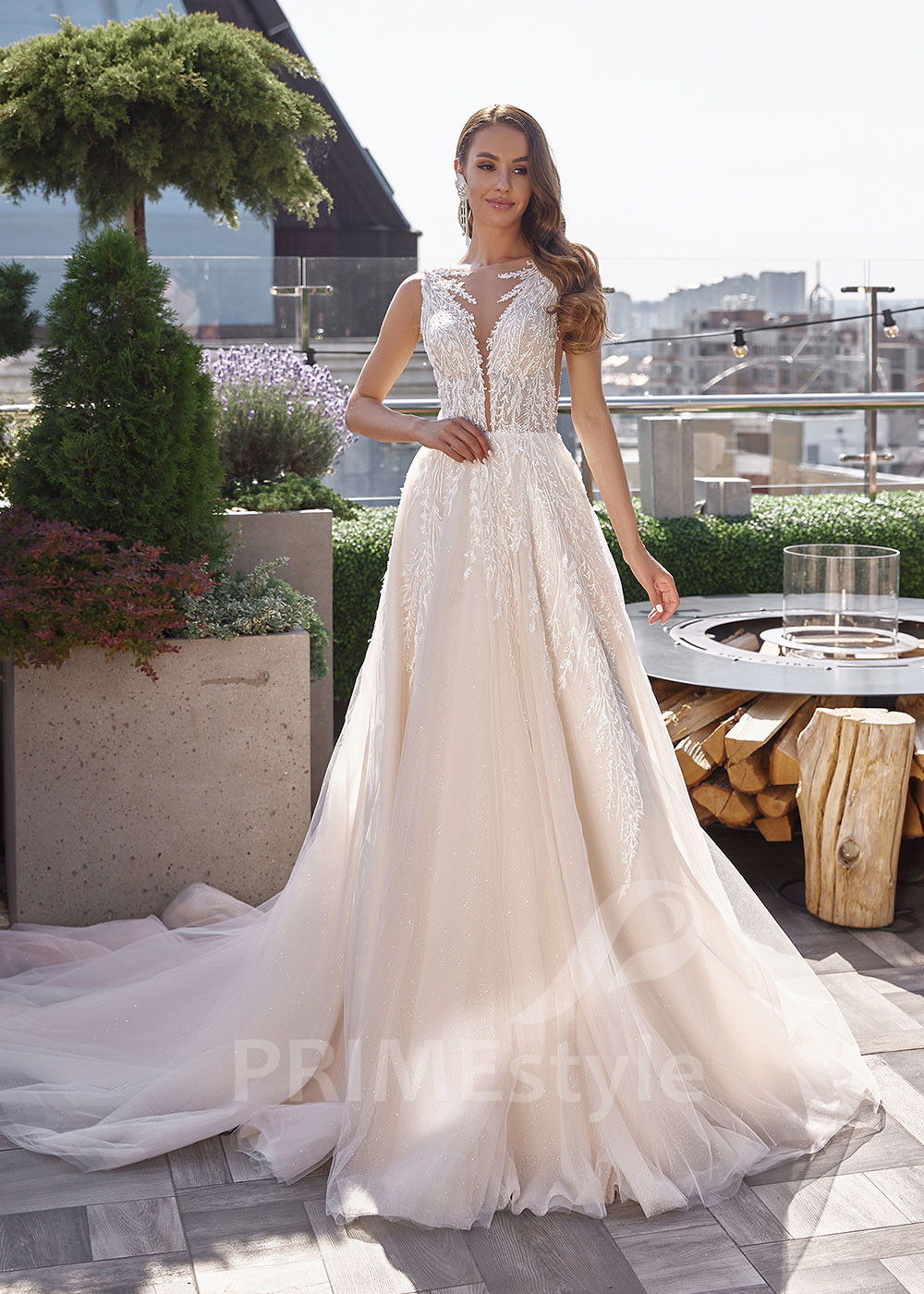 Luxusné čipkované svadobné šaty RC2502