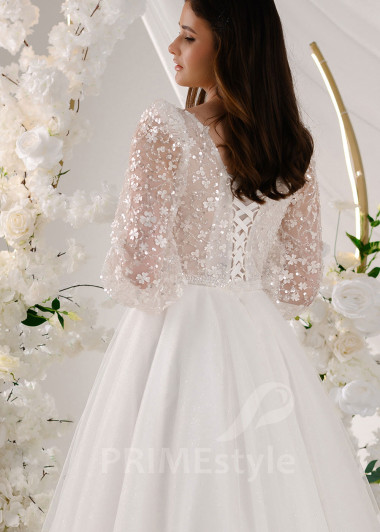 Luxusné trblietavé svadobné šaty RT2321 - primestyle.sk