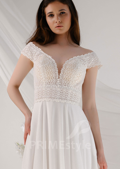 Jednoduché boho svadobné šaty RT2324