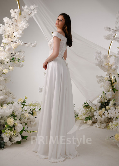 Jednoduché boho svadobné šaty RT2324 - primestyle.sk