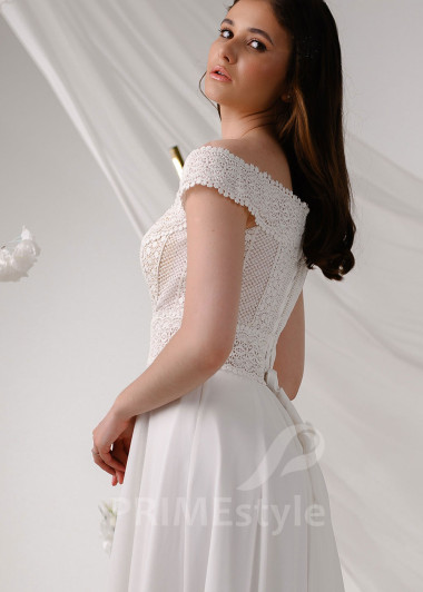 Jednoduché boho svadobné šaty RT2324 - primestyle.sk