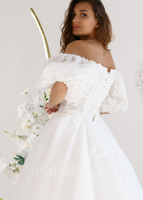 Jednoduché princeznovské svadobné šaty RT2327