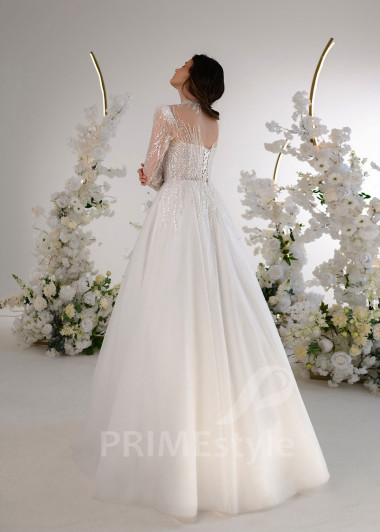 Luxusné trblietavé svadobné šaty RT2331 - primestyle.sk