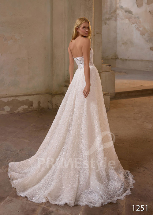 Exkluzívne celočipkované svadobné šaty RS1251