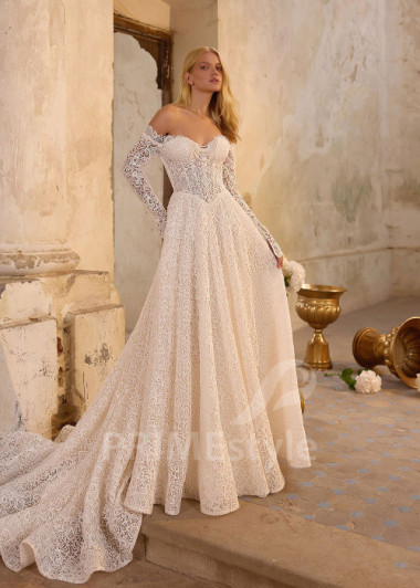 Glamour celokrajkové svadobné šaty RS1254 | PRIMESTYLE.SK