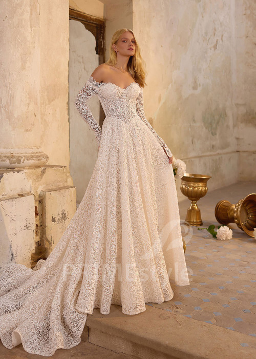 Glamour celokrajkové svadobné šaty RS1254