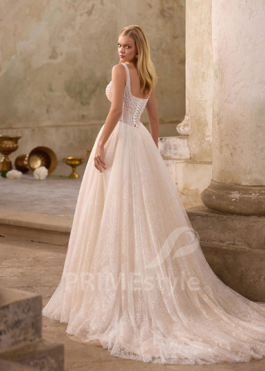 Moderné svadobné šaty na ramienka RS1256 | PRIMESTYLE.SK