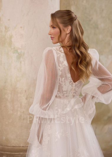 Romantické celočipkované svadobné šaty RS1257 | PRIMESTYLE.SK