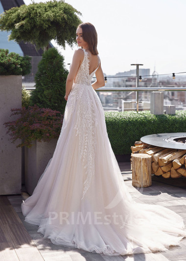 Luxusné čipkované svadobné šaty RC2502 - primestyle.sk