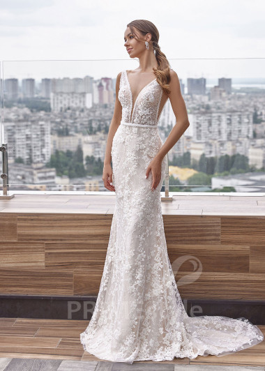 Luxusné krajkové svadobné šaty RC2503