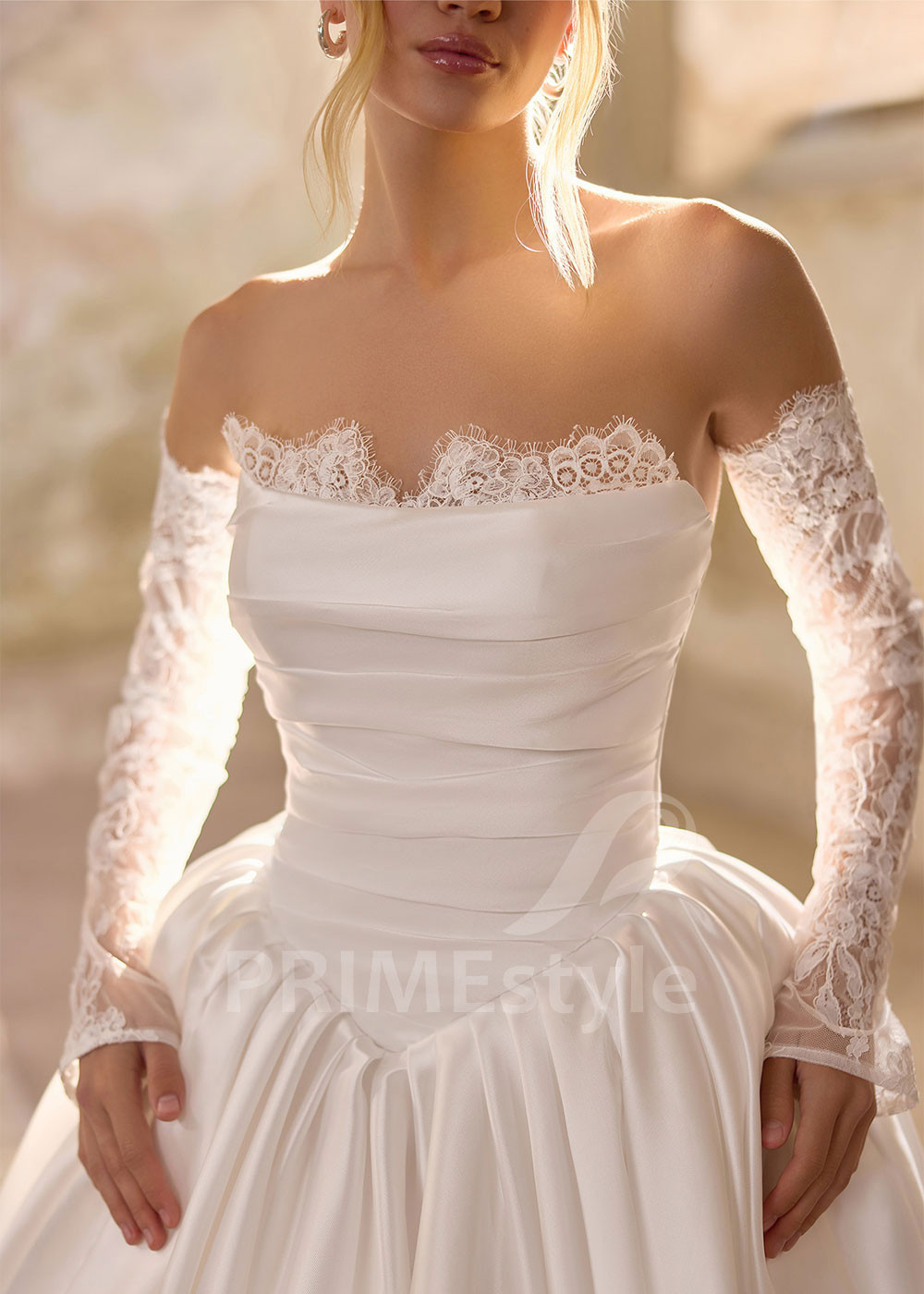 Luxusné saténové svadobné šaty RS1266