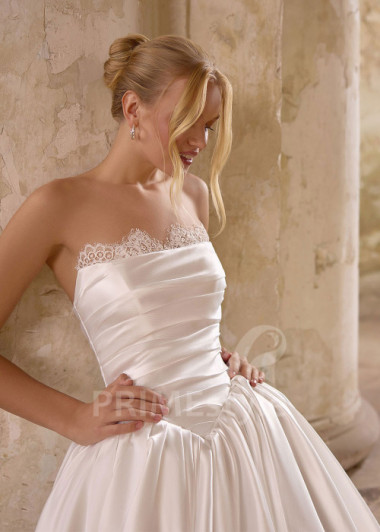 Luxusné saténové svadobné šaty RS1266 | PRIMESTYLE.SK