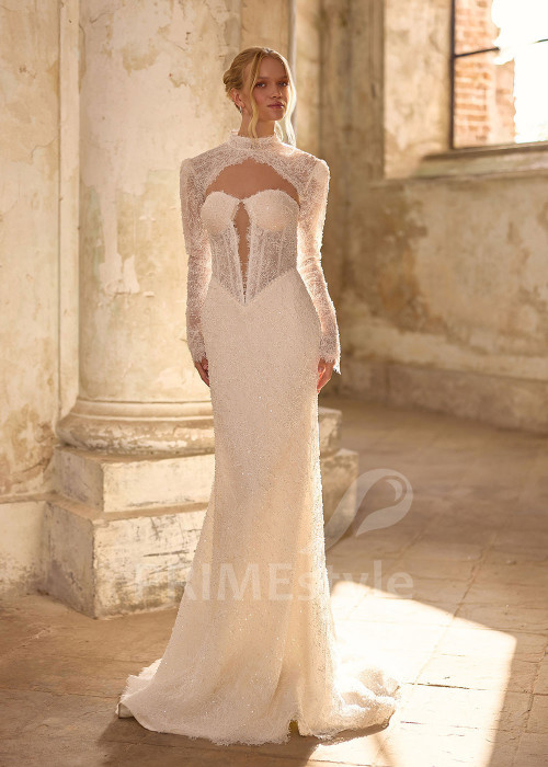 Extravagantné dvojdielne svadobné šaty RS1269