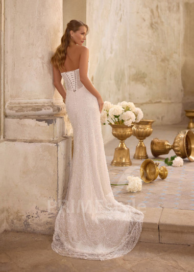 Glamour svadobné šaty s tylovým plášťom RS1273 | PRIMESTYLE.SK