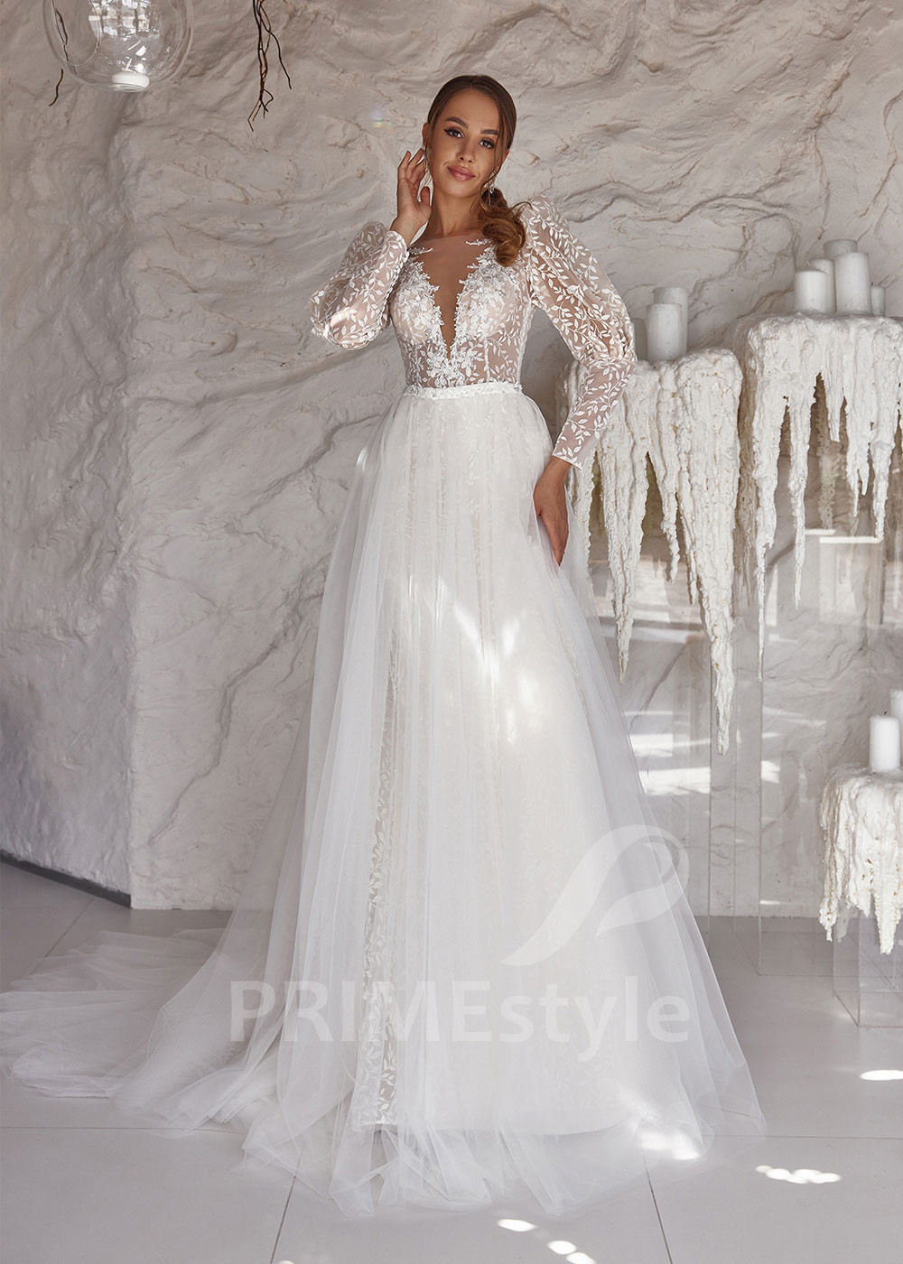 Elegantné úzke svadobné šaty RC2505