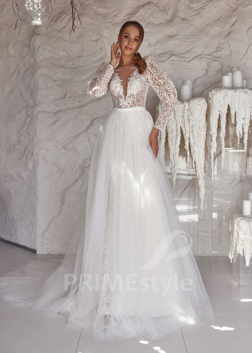 Elegantné úzke svadobné šaty RC2505