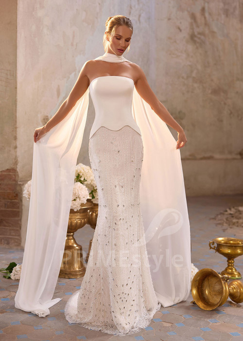 Glamour svadobné šaty v štýle morskej panny RS1278