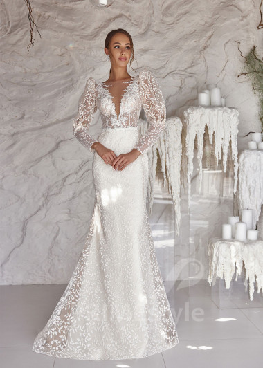 Elegantné úzke svadobné šaty RC2505 - primestyle.sk