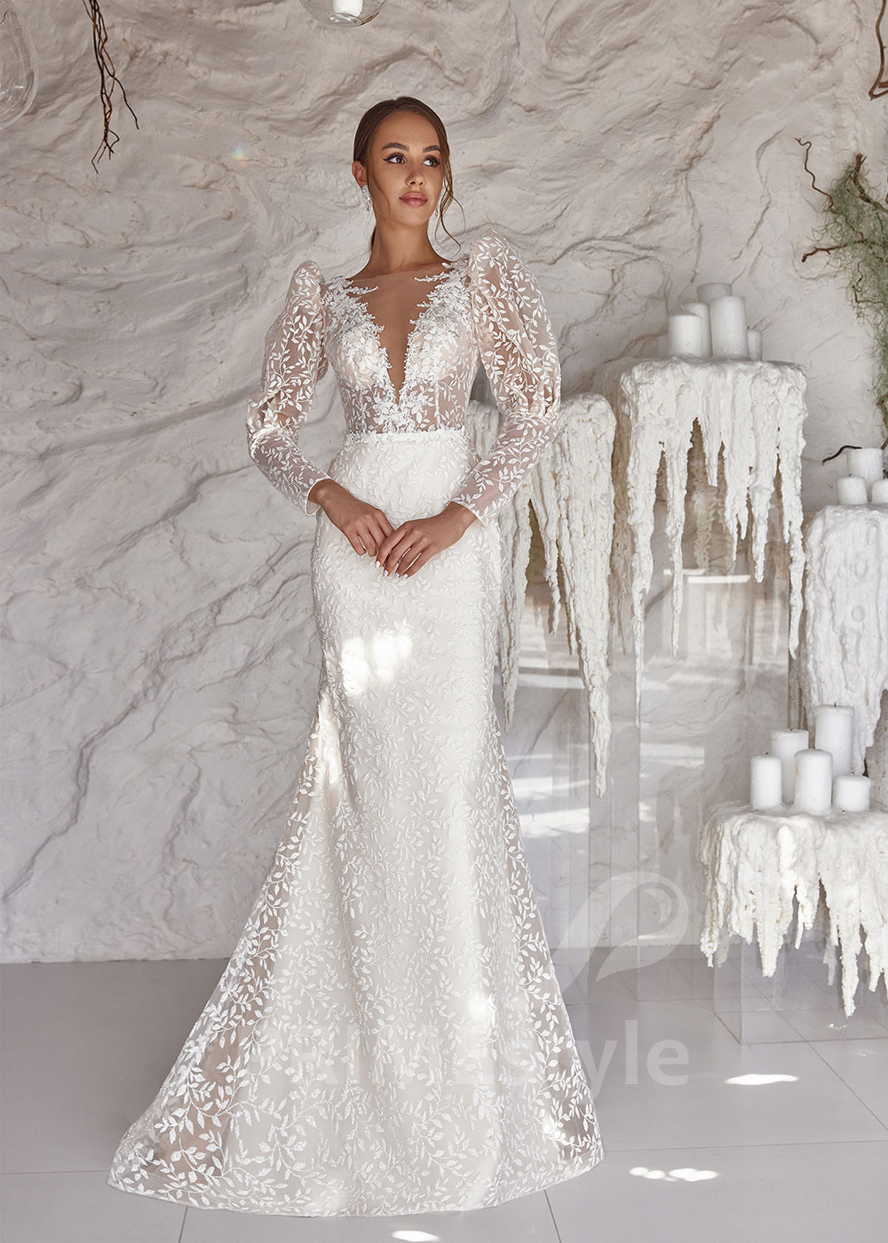 Elegantné úzke svadobné šaty RC2505