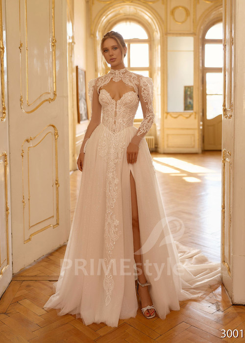 Princeznovské svadobné šaty s rozparkom RC3001