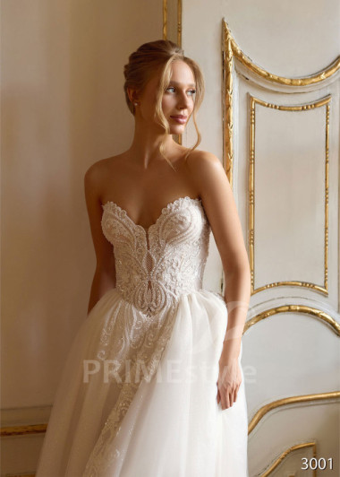 Princeznovské svadobné šaty s rozparkom RC3001 | PRIMESTYLE.SK