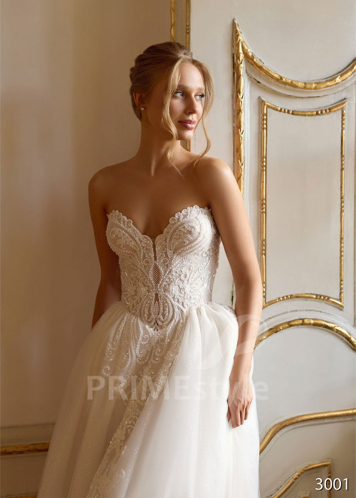 Princeznovské svadobné šaty s rozparkom RC3001