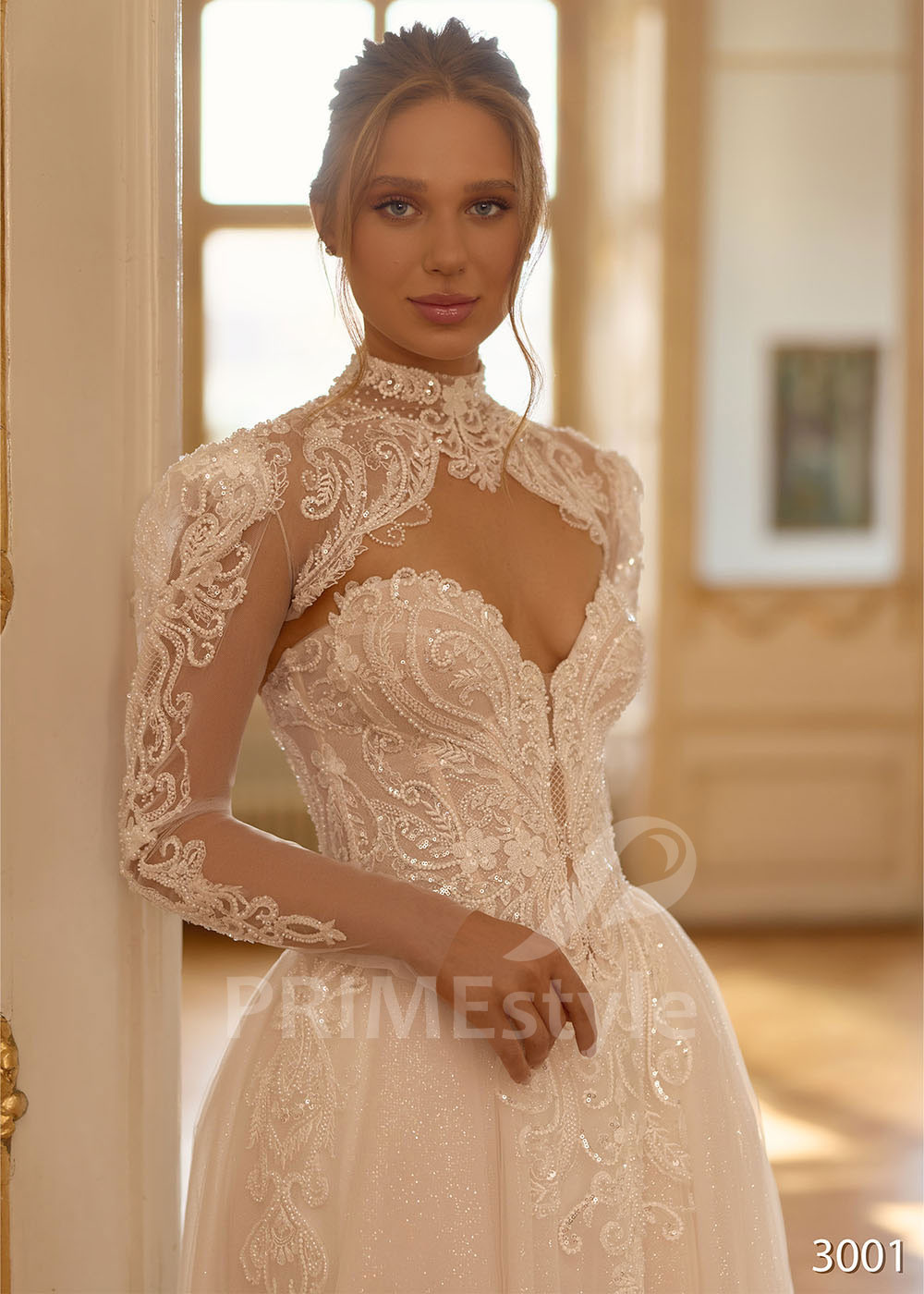 Princeznovské svadobné šaty s rozparkom RC3001