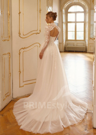 Princeznovské svadobné šaty s rozparkom RC3001 | PRIMESTYLE.SK