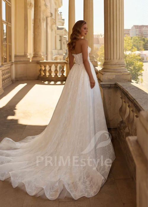 Luxusné svadobné šaty s odnímateľnými rukávmi RC3007