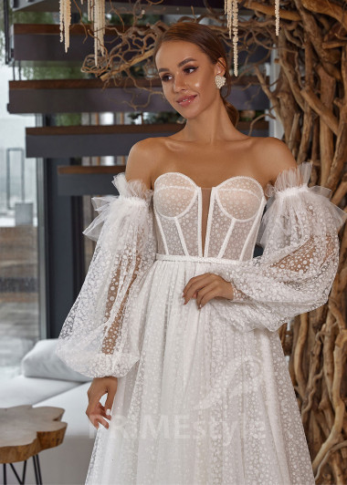 Extravagantné tylové svadobné šaty RC2507 - primestyle.sk