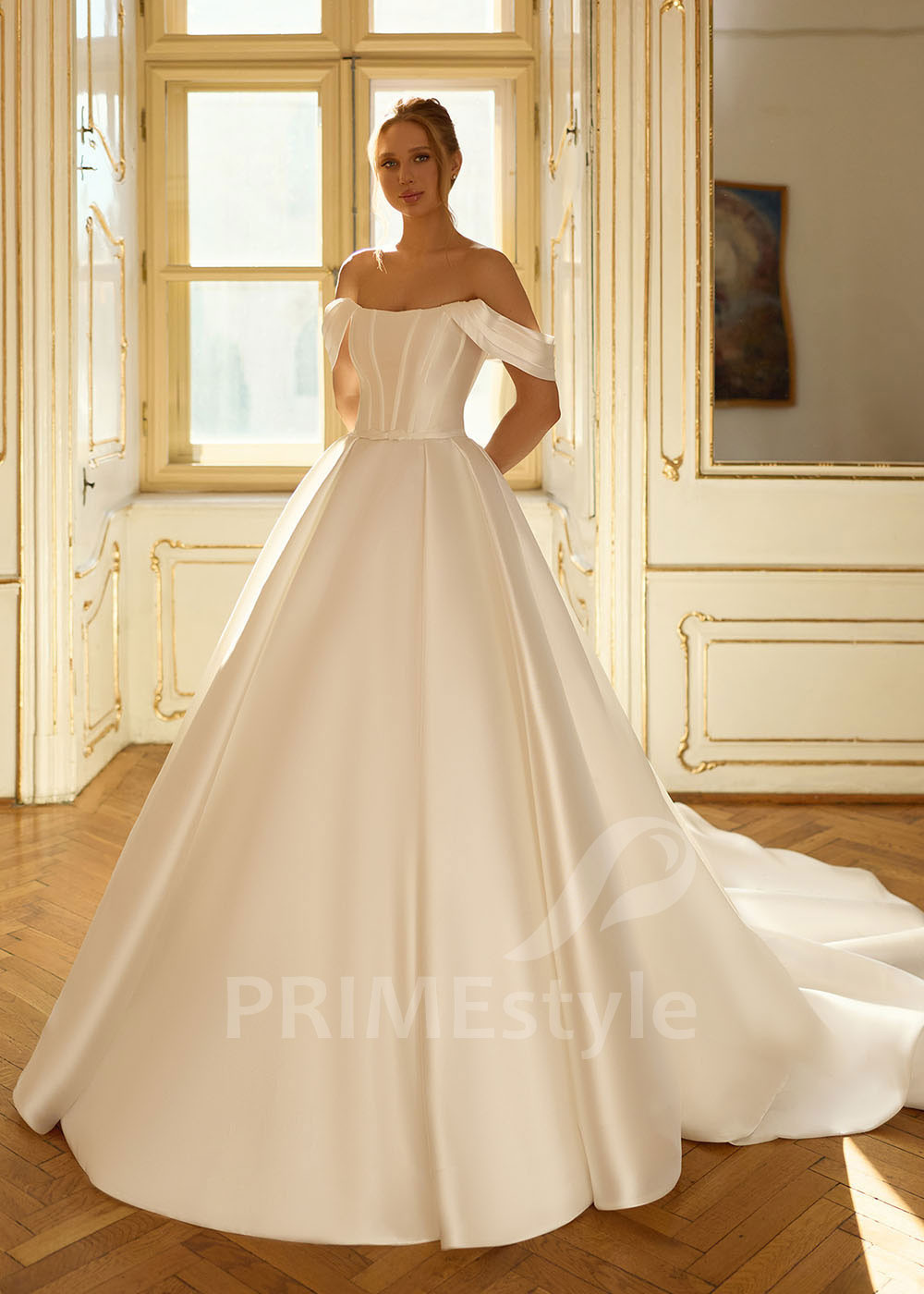 Dvojdielne svadobné šaty s čipkovaným bolerkom RC3016