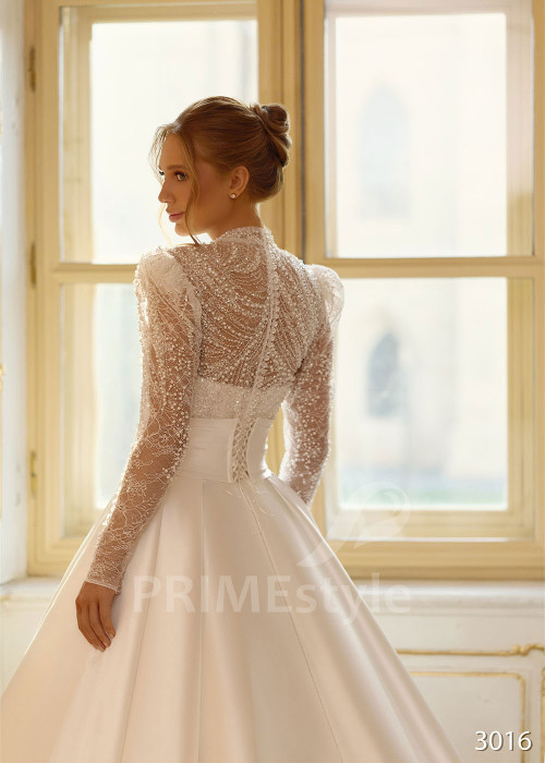 Dvojdielne svadobné šaty s čipkovaným bolerkom RC3016