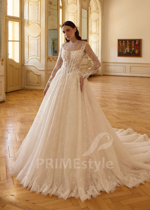 Luxusné celočipkované svadobné šaty RC3024