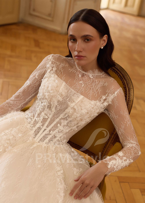 Luxusné celočipkované svadobné šaty RC3024