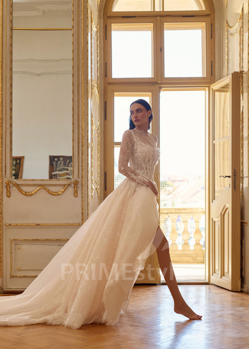 Luxusné celočipkované svadobné šaty RC3024