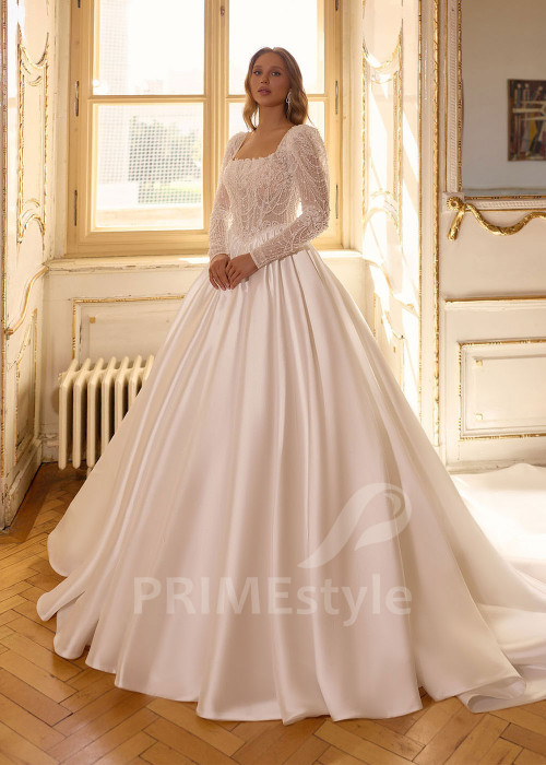 Princeznovské svadobné šaty s prepracovaným korzetom RC3025