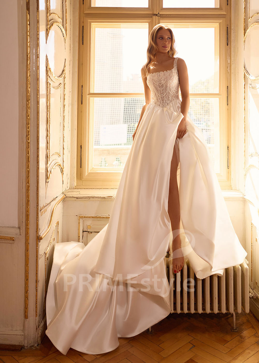 Princeznovské svadobné šaty s prepracovaným korzetom RC3025