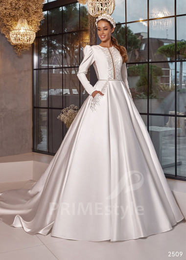 Elegantné hladké svadobné šaty RC2509