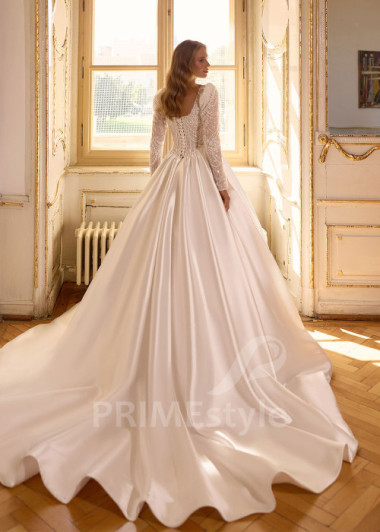 Princeznovské svadobné šaty s prepracovaným korzetom RC3025 | PRIMESTYLE.SK