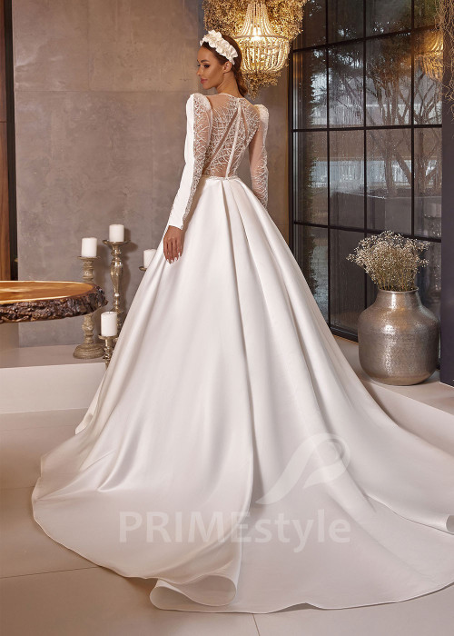 Elegantné hladké svadobné šaty RC2509