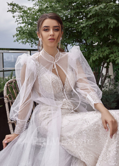 Elegantné trblietavé svadobné šaty RC2510 - primestyle.sk