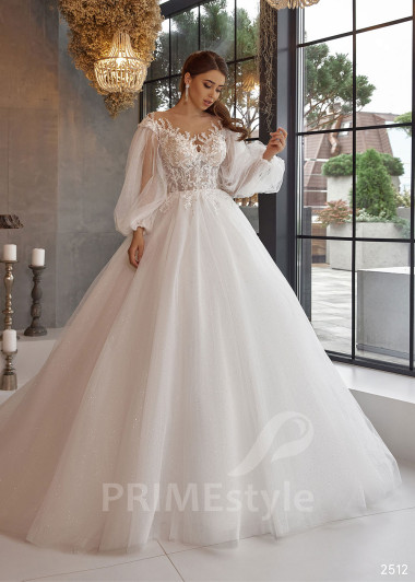 Jednoduché princeznovské svadobné šaty RC2512