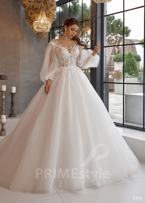 Jednoduché princeznovské svadobné šaty RC2512