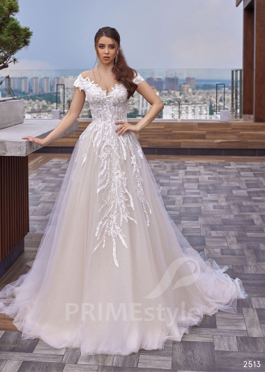 Luxusné čipkované svadobné šaty RC2513