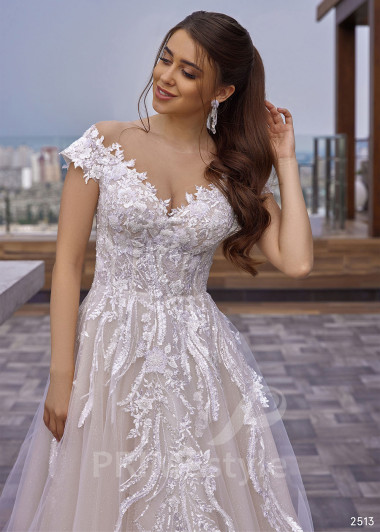 Luxusné čipkované svadobné šaty RC2513 - primestyle.sk