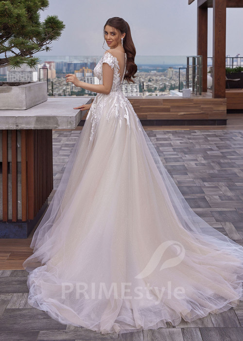 Luxusné čipkované svadobné šaty RC2513