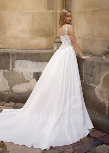 Trendové svadobné šaty s elegantnou saténovou sukňou Deborah | PRIMESTYLE.SK