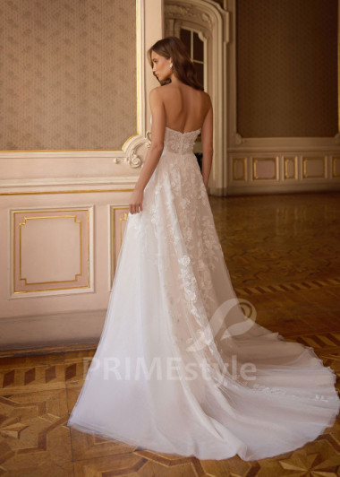 Romantické svadobné šaty s dlhým tylovým rukávom Gia | PRIMESTYLE.SK