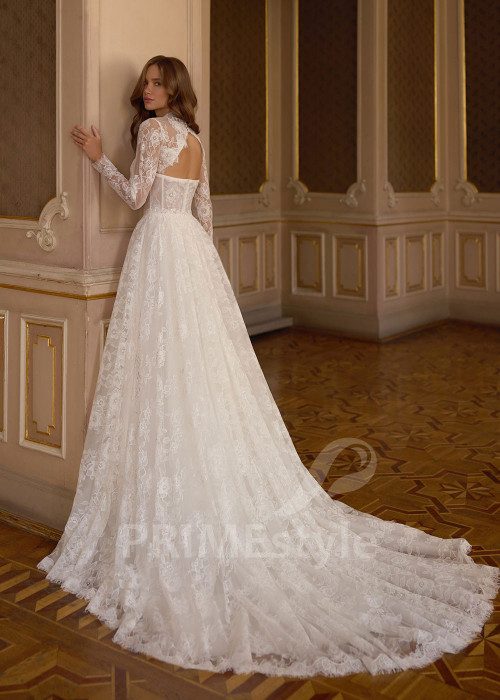 Celočipkované svadobné šaty s čipkovaným bolerkom Marylin