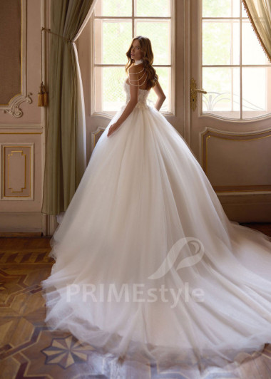 Princeznovské svadobné šaty s 3D kvetmi Rachel | PRIMESTYLE.SK